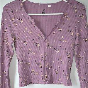 Pacsun Long Sleeve Floral Top